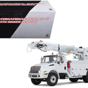 International DuraStar Truck with Digger Derrick Body “Altec” White 1/34 Diecast Model by First Gear