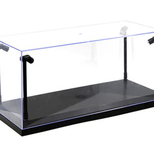 Collectible Display Show Case with LED Lights and Black Base for 1/24 1/18 Models by Illumibox