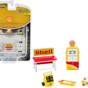 “Shell Oil” 6 piece Shop Tools Set “Shop Tool Accessories” Series 3 1/64 by Greenlight