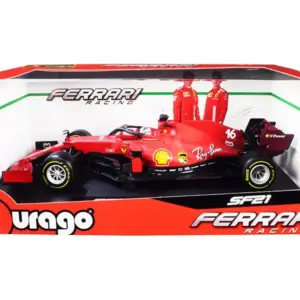 Charles Leclerc F1 Model SF21 Ferrari Racing Series 1/18 Diecast Model Car by Bburago 2021