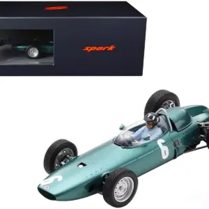 Graham Hill F1 Model BRM P57 (1963 Monaco GP) 1/18 Scale with Driver Figure and Display Case by Spark