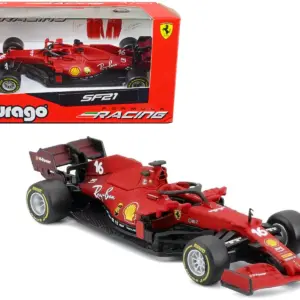 Charles Leclerc F1 Model SF21 Formula Racing Series Ferrari 1/43 Diecast (2021) by Bburago
