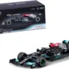 Lewis Hamilton “Petronas Formula One Team” F1 Model – Petronas Mercedes-AMG W12 E Performance (2021) 1/43 Diecast by Bburago