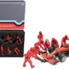 Formula One F1 Pit Crew 7 Figurine Set Team Red for 1/43 Scale Models by American Diorama Formula One F1 Pit Crew 7 Figurine Set Team Red for 1/43 Scale Models by American Diorama