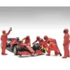 Formula One F1 Pit Crew 7 Figure Set Team Red Release III for 1/43 Scale Models by American Diorama Formula One F1 Pit Crew 7 Figure Set Team Red Release III for 1/43 Scale Models by American Diorama