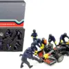 Formula One F1 Pit Crew 7 Figurine Set Team Blue for 1/18 Scale Models by American Diorama Formula One F1 Pit Crew 7 Figurine Set Team Blue for 1/18 Scale Models by American Diorama