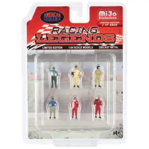 “Racing Legends” 6 piece Diecast Set (6 Driver Figures) Limited Edition to 4800 pieces Worldwide 1/64 Scale Models by American Diorama