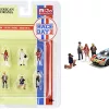 “Race Day 2” 6 piece Diecast Figurine Set for 1/64 Scale Models by American Diorama “Race Day 2” 6 piece Diecast Figurine Set for 1/64 Scale Models by American Diorama