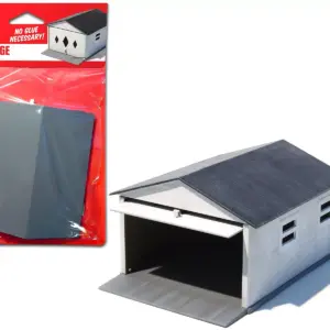 Skill 1 Model Kit Mini Garage Diorama Snap-Together 1/64 Scale Model by AMT