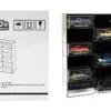 Showcase 12 Car Display Case Wall Mount with Black Back Panel and Extra Space “Mijo Exclusives” for 1/64 Scale Models Showcase 12 Car Display Case Wall Mount with Black Back Panel and Extra Space “Mijo Exclusives” for 1/64 Scale Models