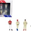 “Race Drivers” 4 Piece Diecast Figure Set “BRE” for 1/64 Scale Models by Tarmac Works & American Diorama