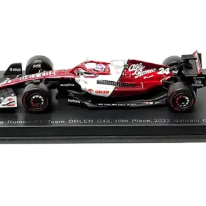 Alfa Romeo C42 #24 Zhou Guanyu “ORLEN” F1 Formula One Bahrain GP (2022) 1/64 Diecast Model Car by Sparky