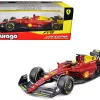 Ferrari F1-75 #16 Charles Leclerc “Giallo Modena” 2nd Place Formula One F1 Italian GP (2022) “Formula Racing” Series 1/18 Diecast Model Car by Bburago