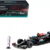 Mercedes-AMG F1 W12 E Performance #44 Lewis Hamilton Winner Formula One F1 Sao Paolo GP (2021) with Number Board “Global64” Series 1/64 Diecast Model Car by Tarmac Works