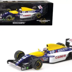 Williams Renault FW15C #2 Alain Prost “Canon” Winner F1 Formula One World Championship (1993) with Driver Limited Edition 1/18 Diecast Model Car by Minichamps