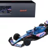 Alpine A522 #14 Fernando Alonso “BWT” Formula One F1 Monaco GP (2022) with Acrylic Display Case 1/18 Model Car by Spark