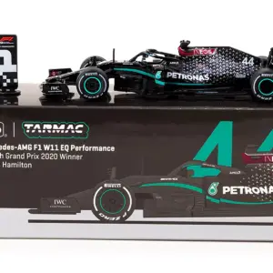 Mercedes-AMG F1 W11 EQ Performance #44 Lewis Hamilton Formula One F1 Winner “British GP” (2020) “Global64” Series 1/64 Diecast Model by Tarmac Works