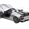 Porsche 918 Spyder Weissach Package Silver 1/12 Model Car by Autoart