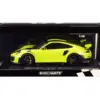 2018 Porsche 911 GT2RS (991.2) Weissach Package Bright Green with Carbon Stripes and Black Magnesium Wheels Limited Edition to 330 pieces Worldwide 1/18 Diecast Model Car by Minichamps