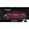 2021 Porsche 911 Turbo S with SportDesign Package #20 Red Violet with Silver Stripes Limited Edition to 504 pieces Worldwide 1/18 Diecast Model Car by Minichamps
