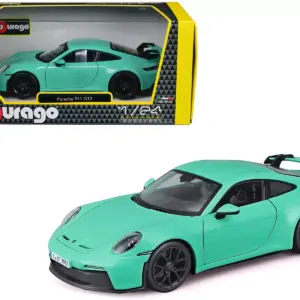 Porsche 911 GT3 Light Green 1/24 Diecast Model Car by Bburago 4