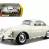 1961 Porsche 356 B Coupe Ivory White 1/24 Diecast Model Car by Bburago