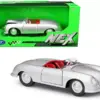 Porsche 356/1 Roadster Silver with Red Interior “NEX Models” 1/24 Diecast Model Car by Welly Porsche 356/1 Roadster Silver with Red Interior “NEX Models” 1/24 Diecast Model Car by Welly