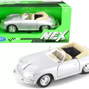 Porsche 356B Roadster Silver “NEX Models” 1/24 Diecast Model Car by Welly