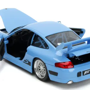 Porsche 911 GT3 RS Light Blue with Black Accents "Fast & Furious" Movie 1/24 Diecast Model Car by Jada 2