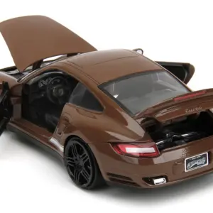 Porsche 911 Turbo Brown and Brown M&M Diecast Figure 