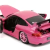 Porsche 911 GT3 RS Pink Metallic with Pink Wheels “Pink Slips” Series 1/24 Diecast Model Car by Jada