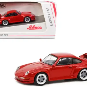 Porsche 911 GT2 Red 1/64 Diecast Model Car by Schuco