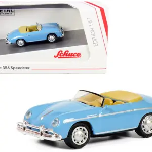 Porsche 356 Speedster Light Blue 1/87 (HO) Diecast Model Car by Schuco