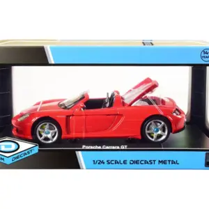 Porsche Carrera GT Convertible Red 1/24 Diecast Model Car by Optimum Diecast