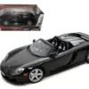 Porsche Carrera GT Convertible Black with Black Interior 1/18 Diecast Model Car by Motormax Porsche Carrera GT Convertible Black with Black Interior 1/18 Diecast Model Car by Motormax