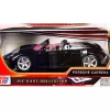 Porsche Carrera GT Convertible Black with Red Interior 1/18 Diecast Model Car by Motormax