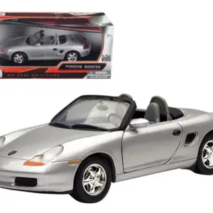 Porsche Boxster Convertible Silver 1/24 Diecast Model Car by Motormax