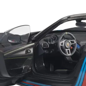 Porsche 918 Spyder Weissach Package Black/ Martini Livery #15 1/18 Model Car  by Autoart 3