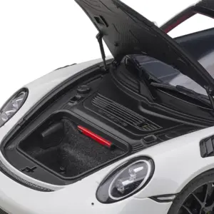 Porsche 911 (991.2) GT2 RS Weissach Package White with Carbon Stripes 1/18 Model Car by Autoart 2