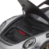 Porsche 911 (991.2) GT2 RS Weissach Package GT Silver with Carbon Stripes 1/18 Model Car by Autoart