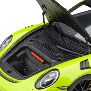 Porsche 911 (991.2) GT2 RS Weissach Package Acid Green with Carbon Stripes 1/18 Model Car by Autoart 4