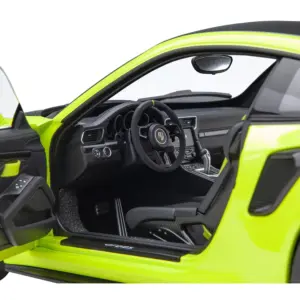 Porsche 911 (991.2) GT2 RS Weissach Package Acid Green with Carbon Stripes 1/18 Model Car by Autoart 3