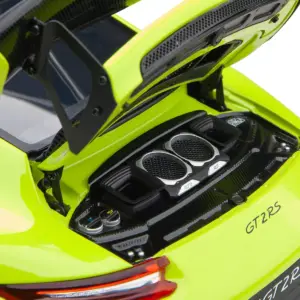 Porsche 911 (991.2) GT2 RS Weissach Package Acid Green with Carbon Stripes 1/18 Model Car by Autoart 2