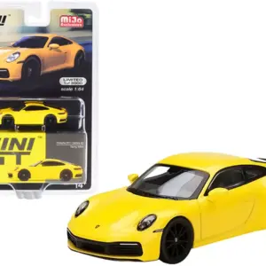 Porsche 911 (992) Carrera 4S Racing Yellow Limited Edition to 3000 pieces Worldwide 1/64 Diecast Model Car by True Scale Miniatures