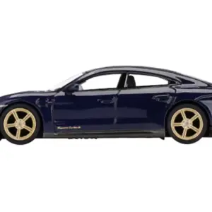Porsche Taycan Turbo S Gentian Blue Metallic Limited Edition to 2400 pieces Worldwide 1/64 Diecast Model Car by True Scale Miniatures 2