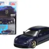 Porsche Taycan Turbo S Gentian Blue Metallic Limited Edition to 2400 pieces Worldwide 1/64 Diecast Model Car by True Scale Miniatures