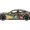 Porsche Taycan Turbo S RHD (Right Hand Drive) Black with Graphics “NaRaYa” Collaboration Limited Edition to 9999 pieces Worldwide 1/64 Diecast Model Car by True Scale Miniatures