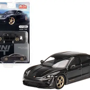 Porsche Taycan Turbo S Volcano Gray Metallic Limited Edition to 1800 pieces Worldwide 1/64 Diecast Model Car by True Scale Miniatures 3