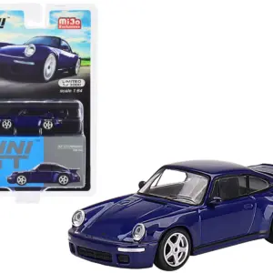 RUF CTR Anniversary Dark Blue Metallic Limited Edition to 3000 pieces Worldwide 1/64 Diecast Model Car by True Scale Miniatures 3