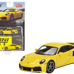 Porsche 911 Turbo S Racing Yellow Limited Edition to 1800 pieces Worldwide 1/64 Diecast Model Car by True Scale Miniatures 3